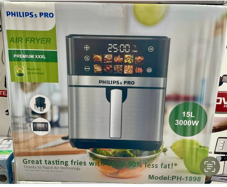 سرخ کن دو المنت فیلیپس پرو- ظرفیت 15 لیتری تمام استیل سبددار قدرت 3000W وات- مدل PH-1898